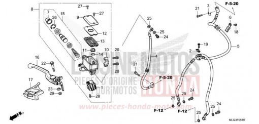 HAUPTBREMSZYLINDER, VORNE ZYLINDER CRF1100DN de 2022